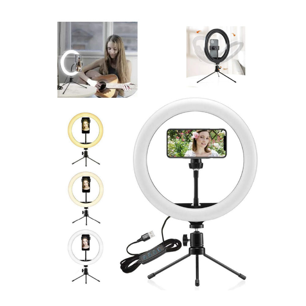 Aro de Luz Con Tripode de Mesa