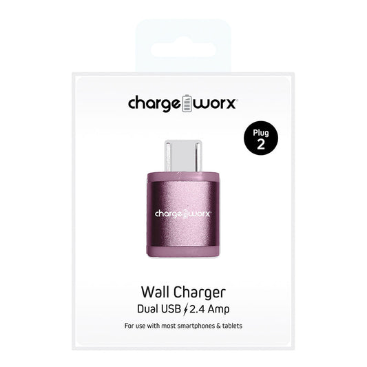 Cargador USB de Pared 2.4 A Rosado