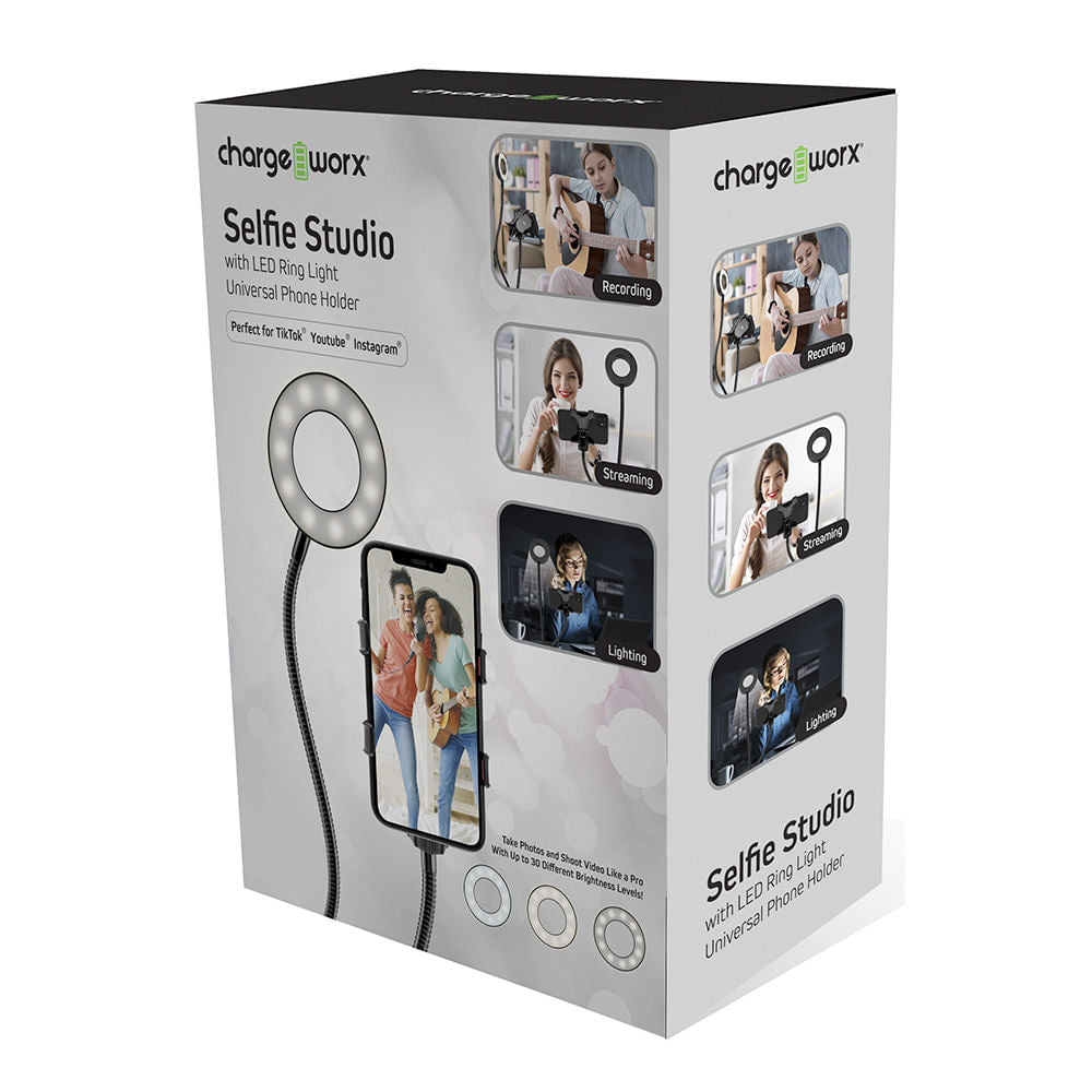 Aro de Luz Chargeworx Con Ajustable Para Celular
