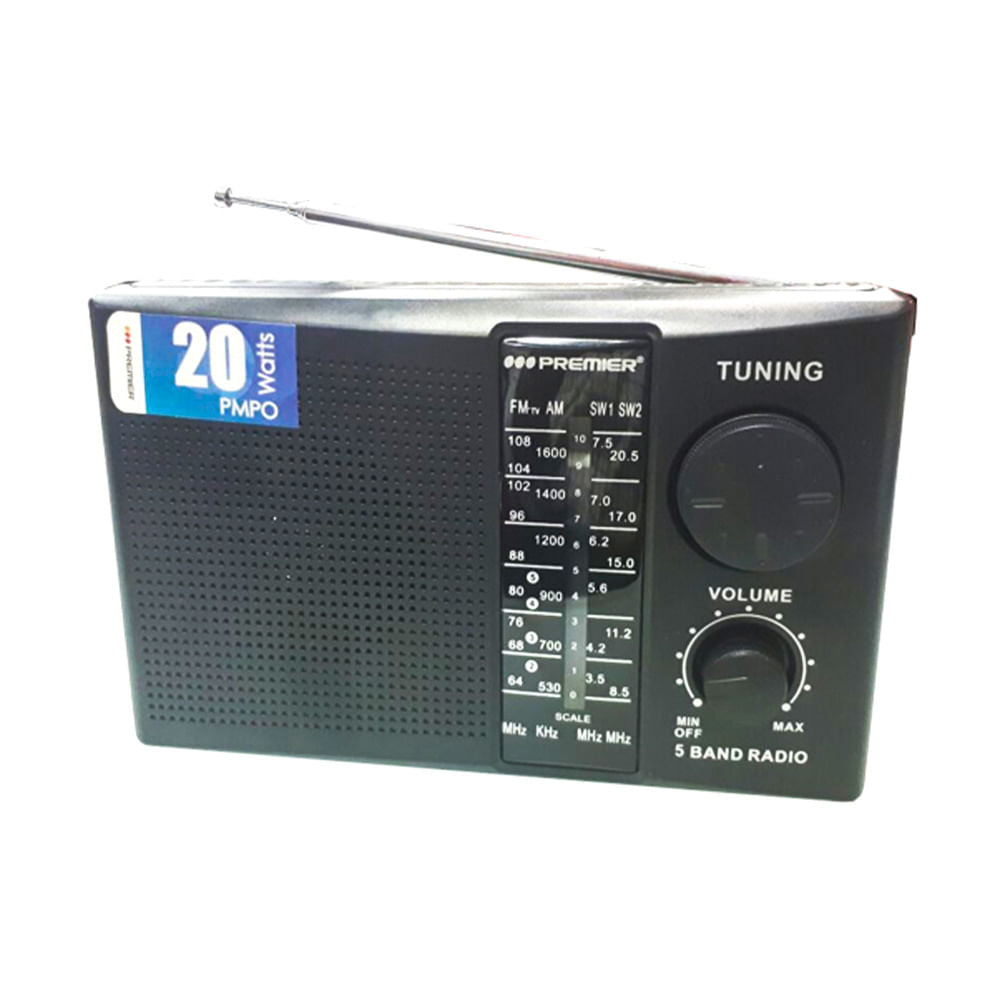 Radio Portatil Premier de 5 Bandas