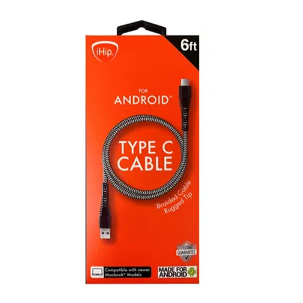 Cable USB Tipo C Trenzado Resistente de 6 Pies