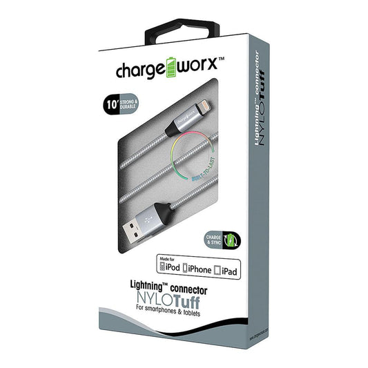 Cable Para Cargar Chargeworx 3 en 1 de 10 Pies