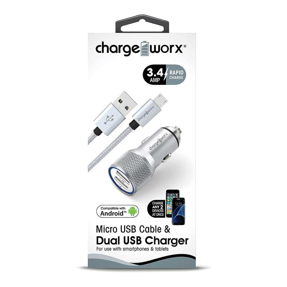 Cargador de Coche USB Doble Chargeworx de 3.4