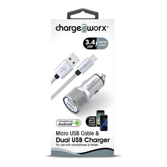 Cargador de Coche USB Doble Chargeworx de 3.4