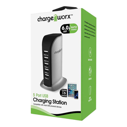 Estación de Carga Chargeworx Con 5 Puertos USB