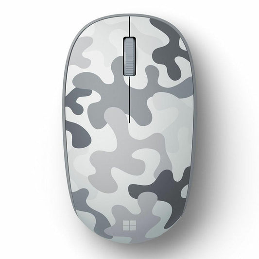 Mouse Inalámbrico Microsoft Bluetooth Laser Artic Camuflaje Gris