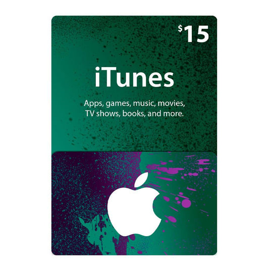 Tarjeta Digital & Itunes de $15