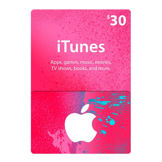 Tarjeta Digital & Itunes de $30