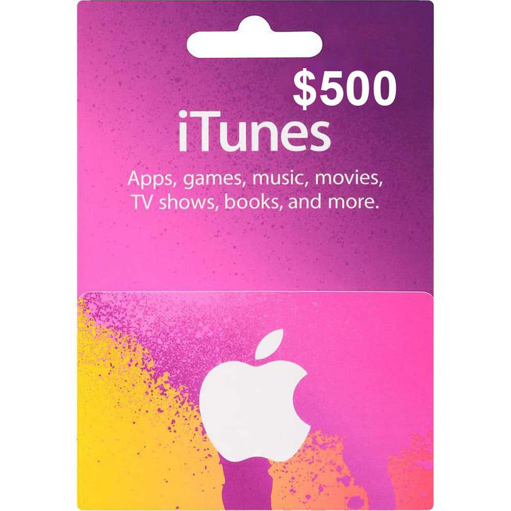 Tarjeta Digital & Itunes Us $500