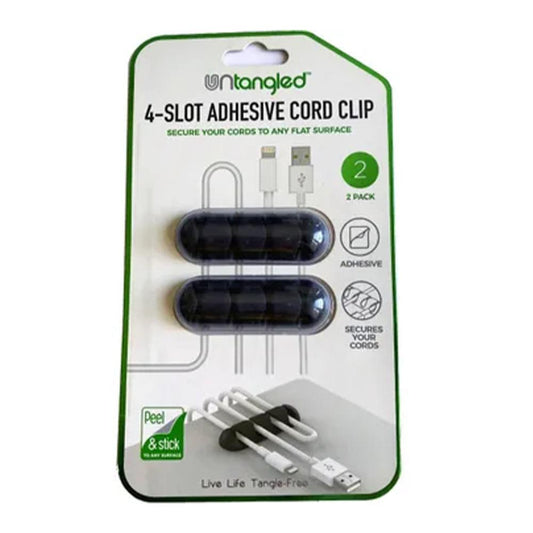 Organizador Para Cables Con 4 Ranuras Paquete de 2