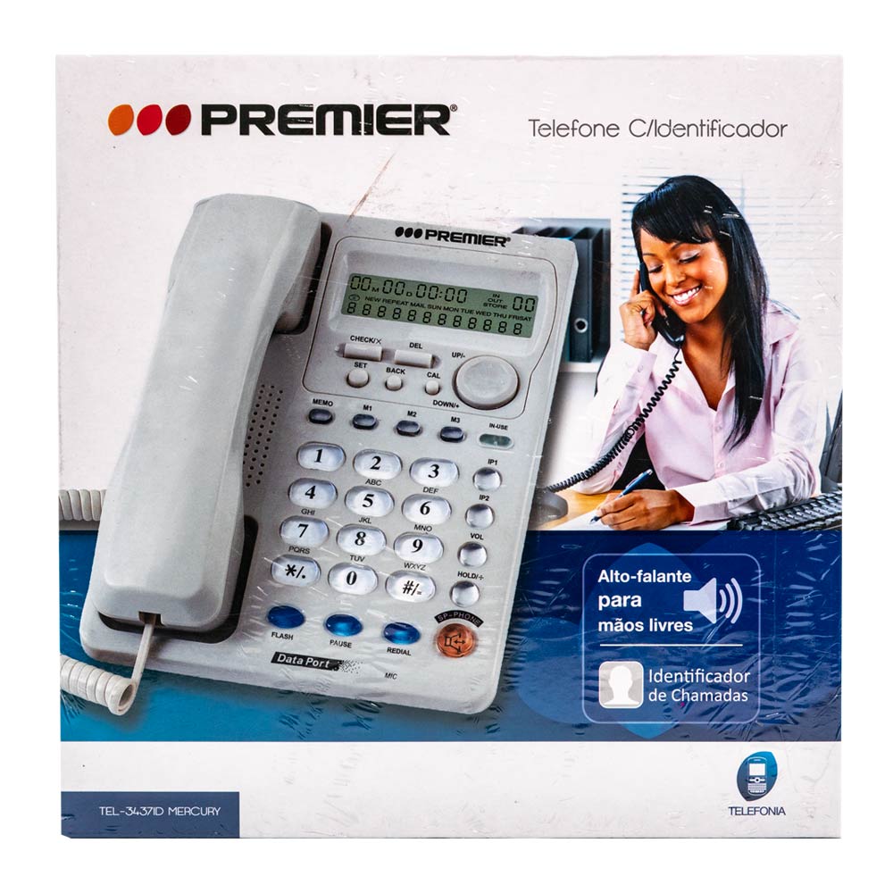 Telefono Alambrico Premier Con Identificador - Surtido