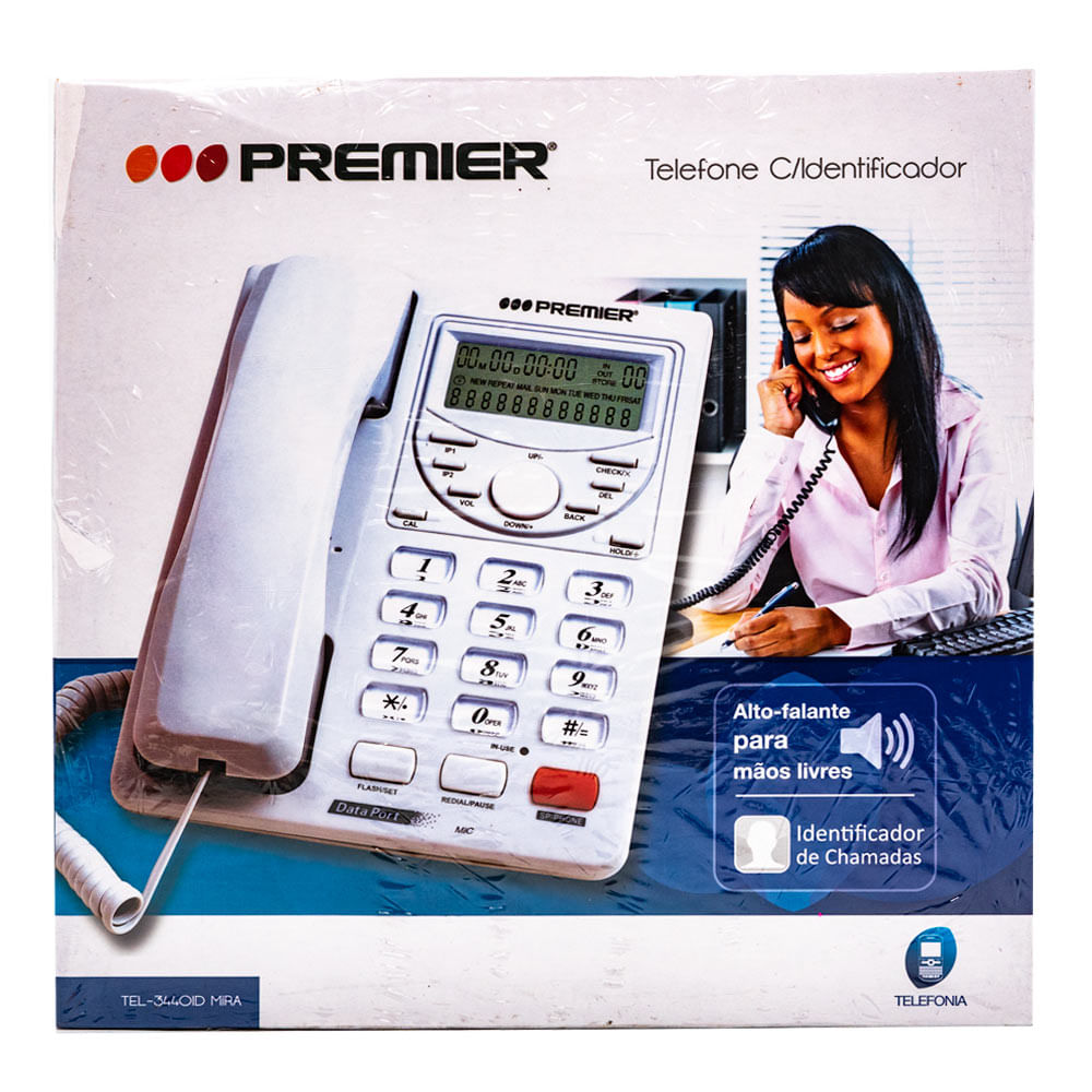 Telefono Alambrico Premier Con Identificador - Surtido