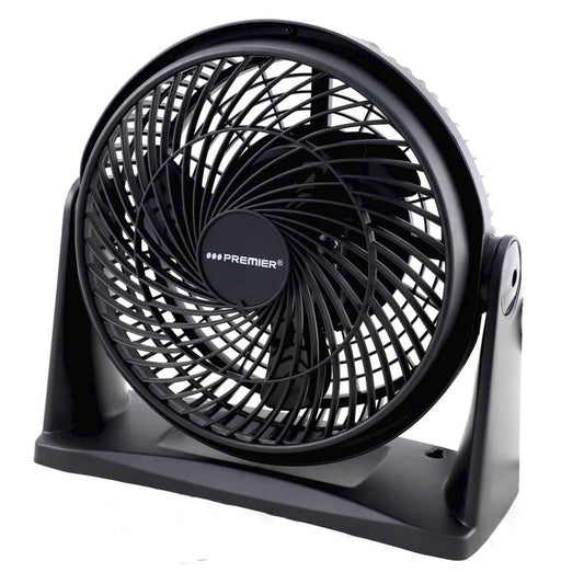 Abanico de Mesa Premier Negro de 8"