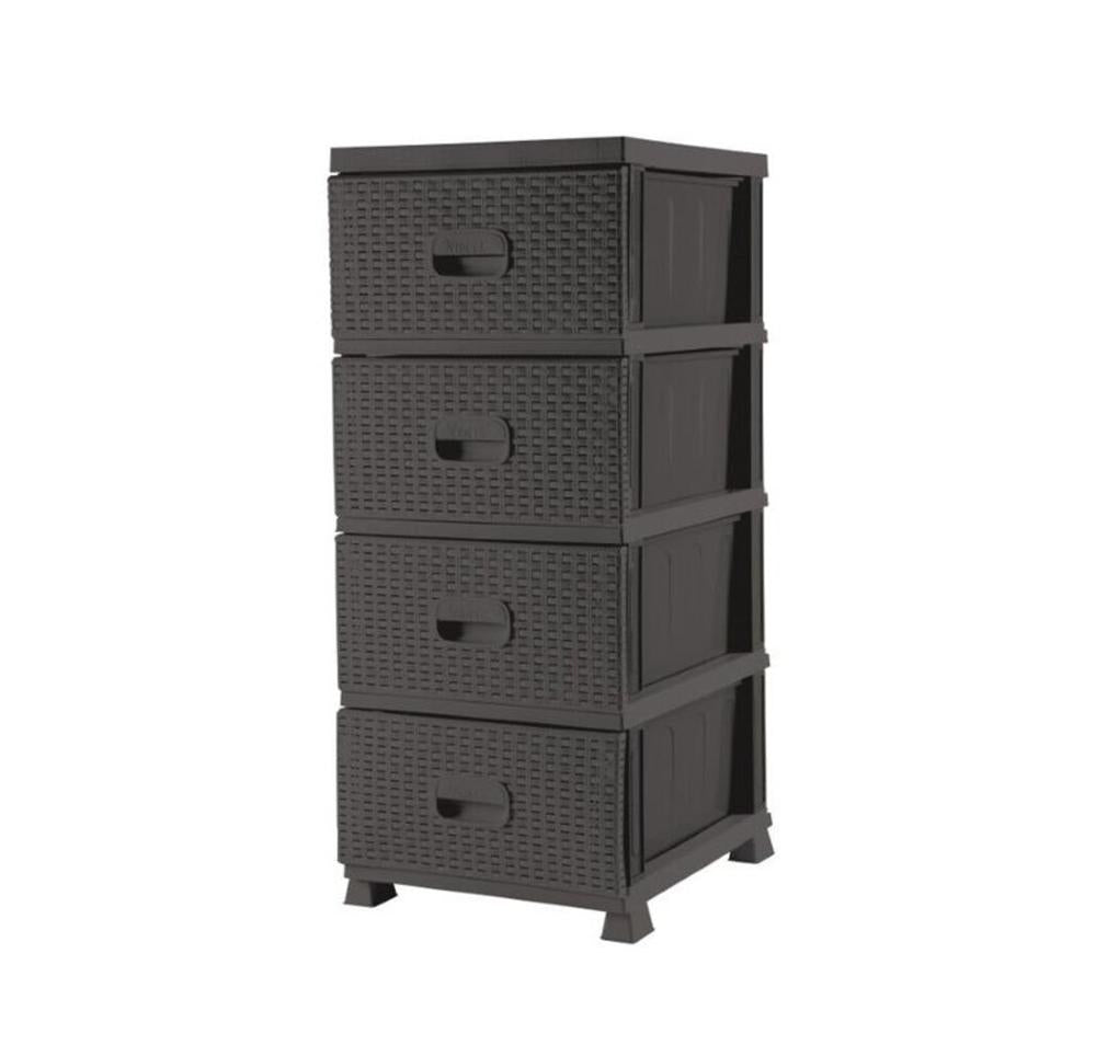 Gavetero Plástico Violet House de 4 Gavetas