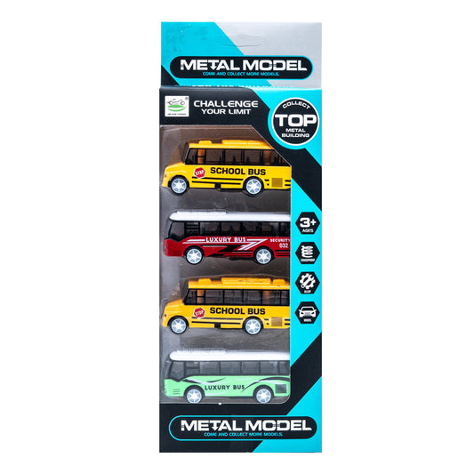 Busitos Diecast Pull Back 4 Piezas