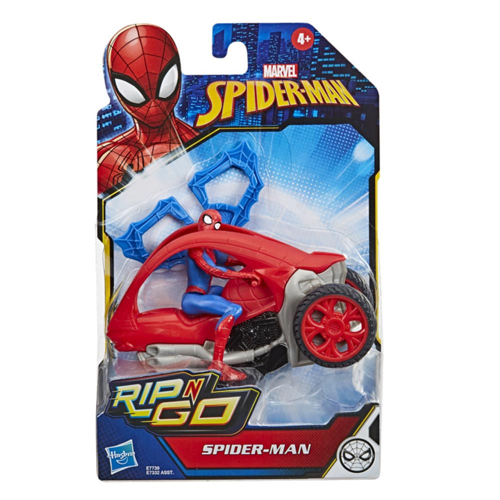 Figura Spiderman Con Vehiculo Rip N Go - Surtido