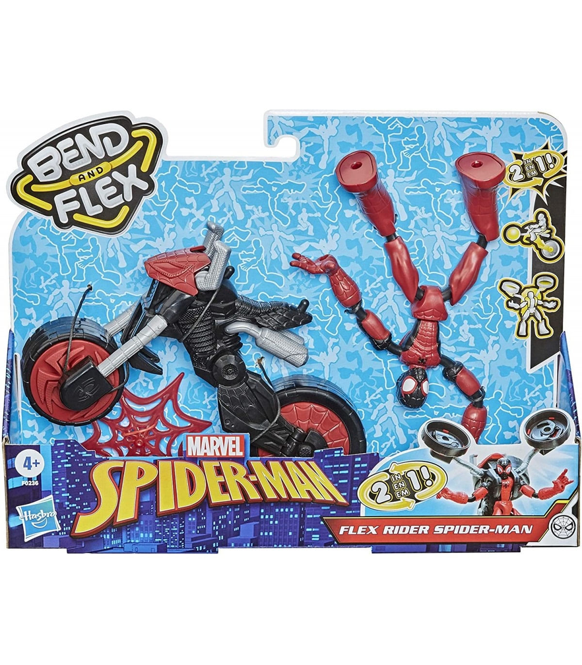 Figura SpiderMan Bendy con Vehiculo