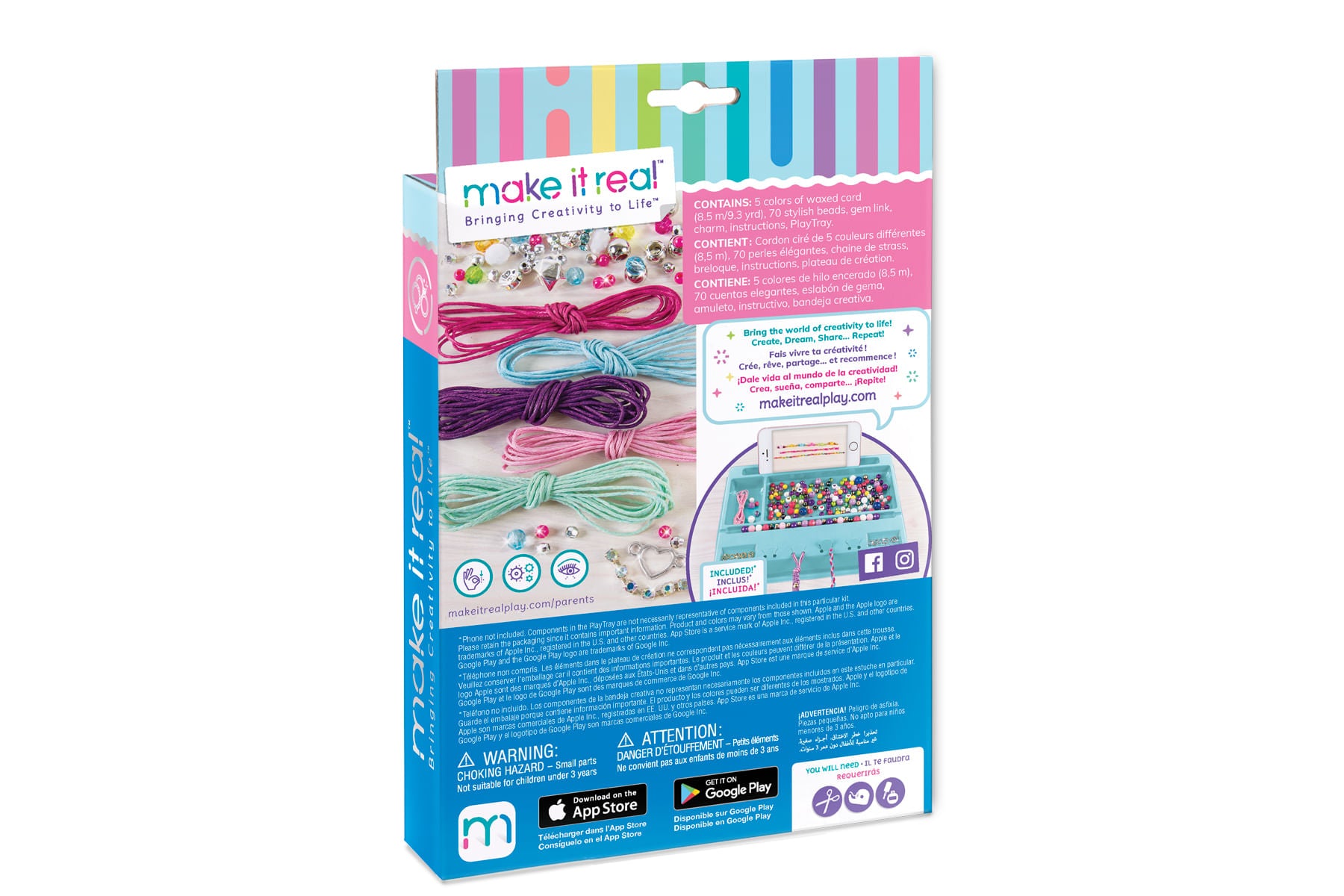 Set de Creacion de Brazaletes Arcoiris Make it Real