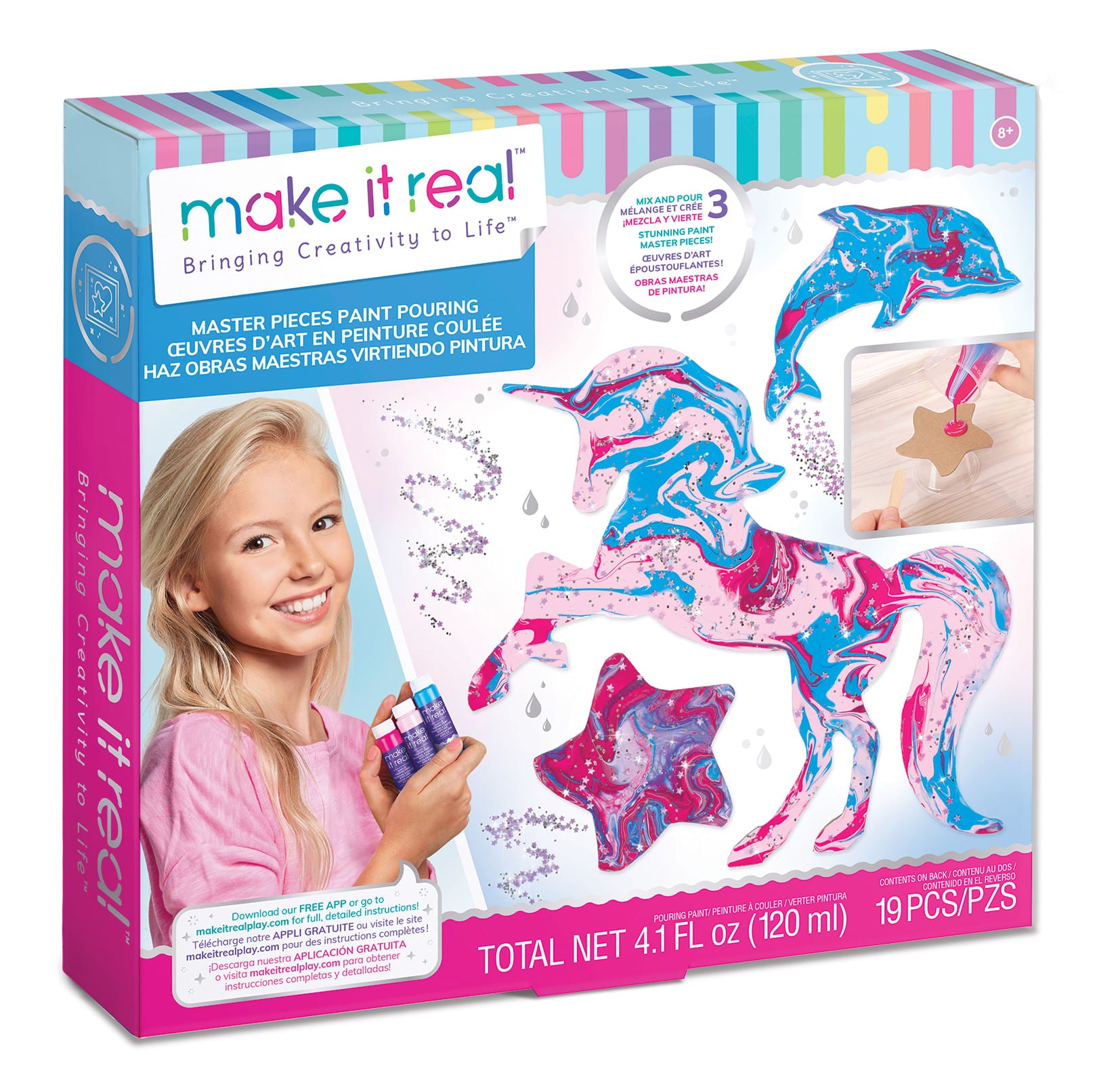 Juego Crea Pinturas Marmoleadas Make It Real