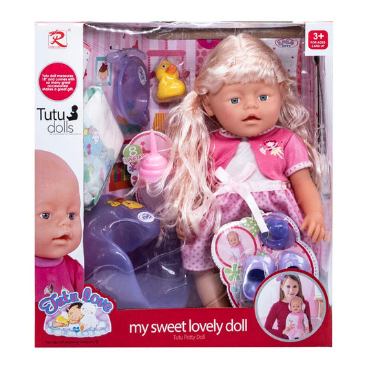 Muñeca Bebé Tutu Love Con Accesorios y 8 Funciones 18" - Surtido