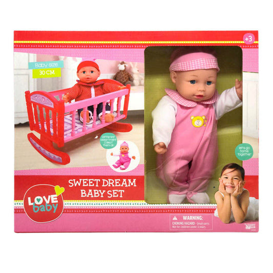 Bebé Love Baby Con Cuna de 30 cm - Surtido