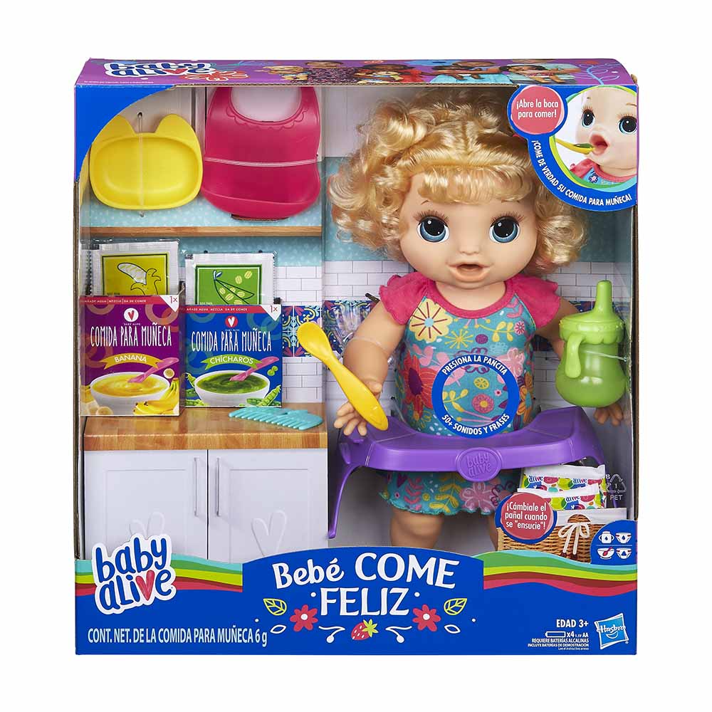 Muñeca Baby Alive Happy Hungry Rub - Surtido