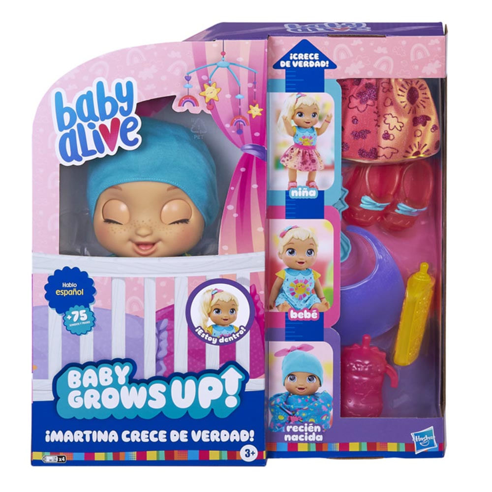 Muñeca Bebé Baby Alive Martina Crece de Verdad