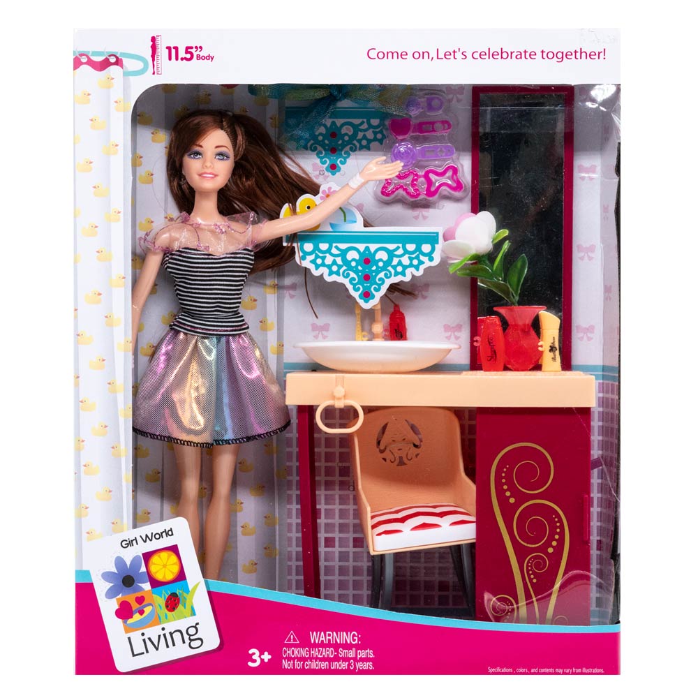 Muñeca Girl World Living Star Toys Con Tocador - Surtido