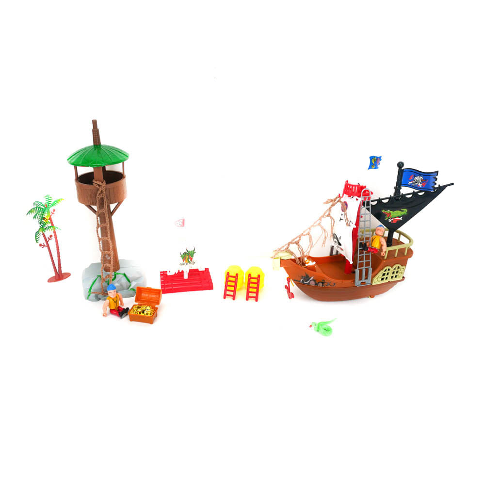 Barco Pirata Con Accesorios Set