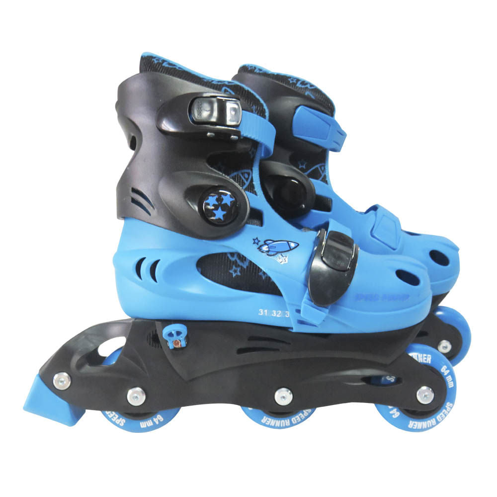 Patines en Línea Tres Ruedas Ajustable Talla 35 - 38 - Surtido