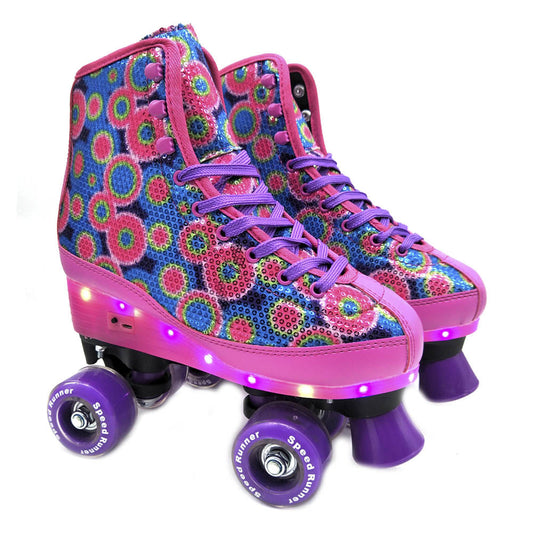 Patines de Cuatro Ruedas Con Luces Talla 36