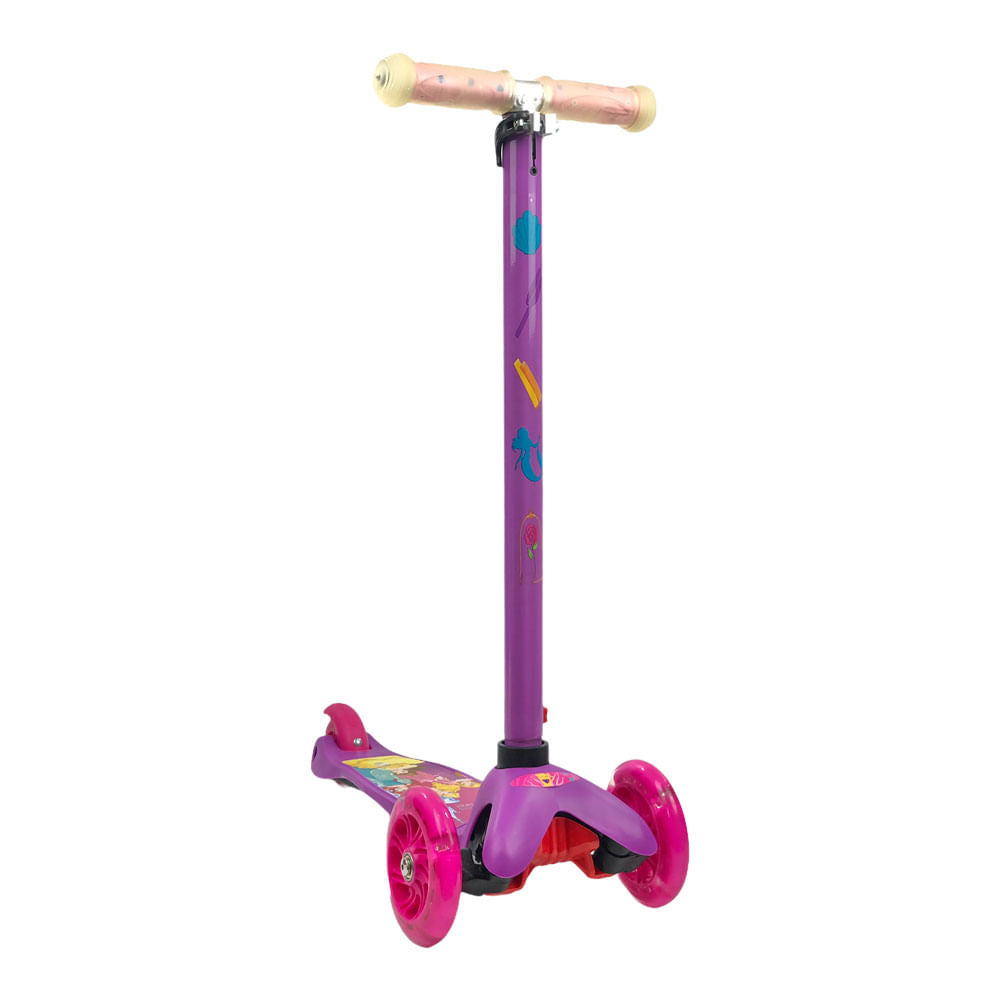 Scooter Micro Disney Princesa 3 Ruedas con Luz Para Niña