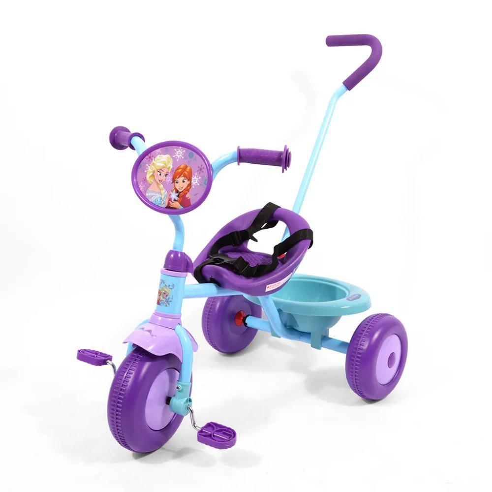 Triciclo Frozen Con Guia Y Canasta