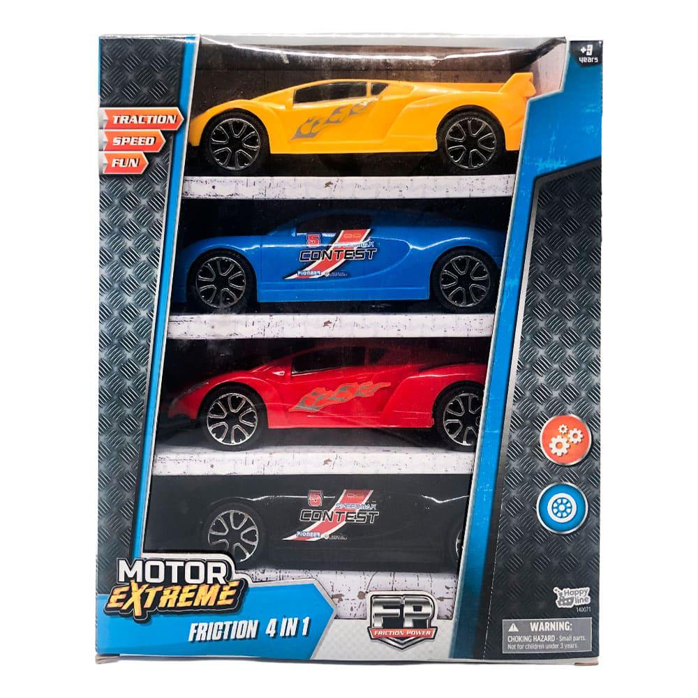 Set de Autos Motor Extreme de Fricción 1:24