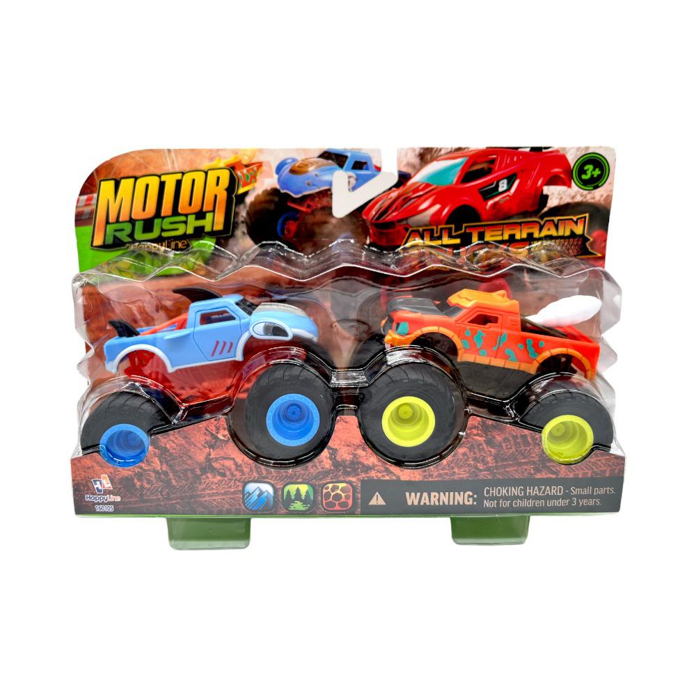 Set de Camionetas Todo Terreno 9.5 Cm Motor Rush