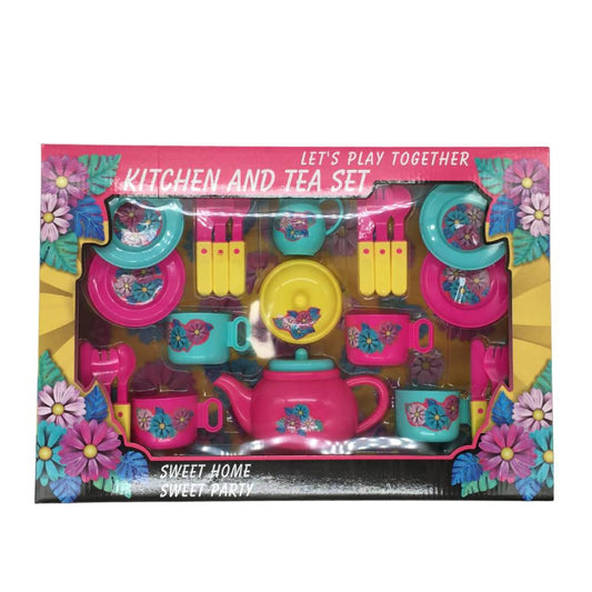 Juego de Té Hong Chang de Flores 23 Piezas