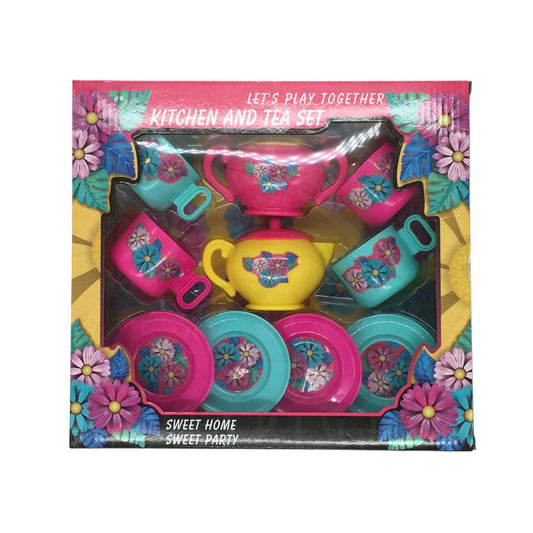 Juego de Té Hong Chang de Flores 10 Piezas