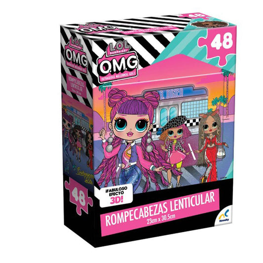 Rompecabezas Lol Surprise Lenticular de 48 Piezas