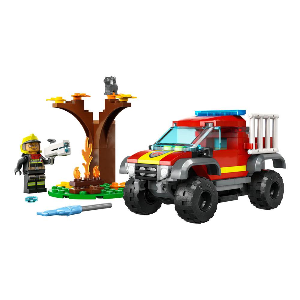 Bloques Lego City Camión de Rescate 4x4 de Bomberos