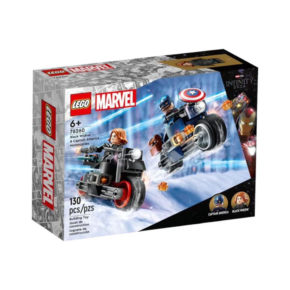 Bloques Lego Marvel Set de Motos de Capitán América y Black Widow