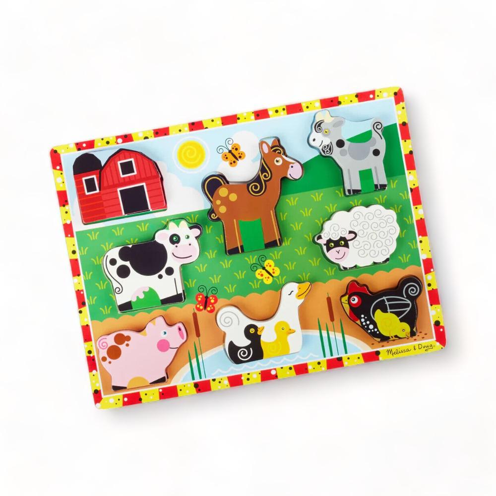 Rompecabezas De Encaje Melissa & Doug Animales De La Granja 8Pza