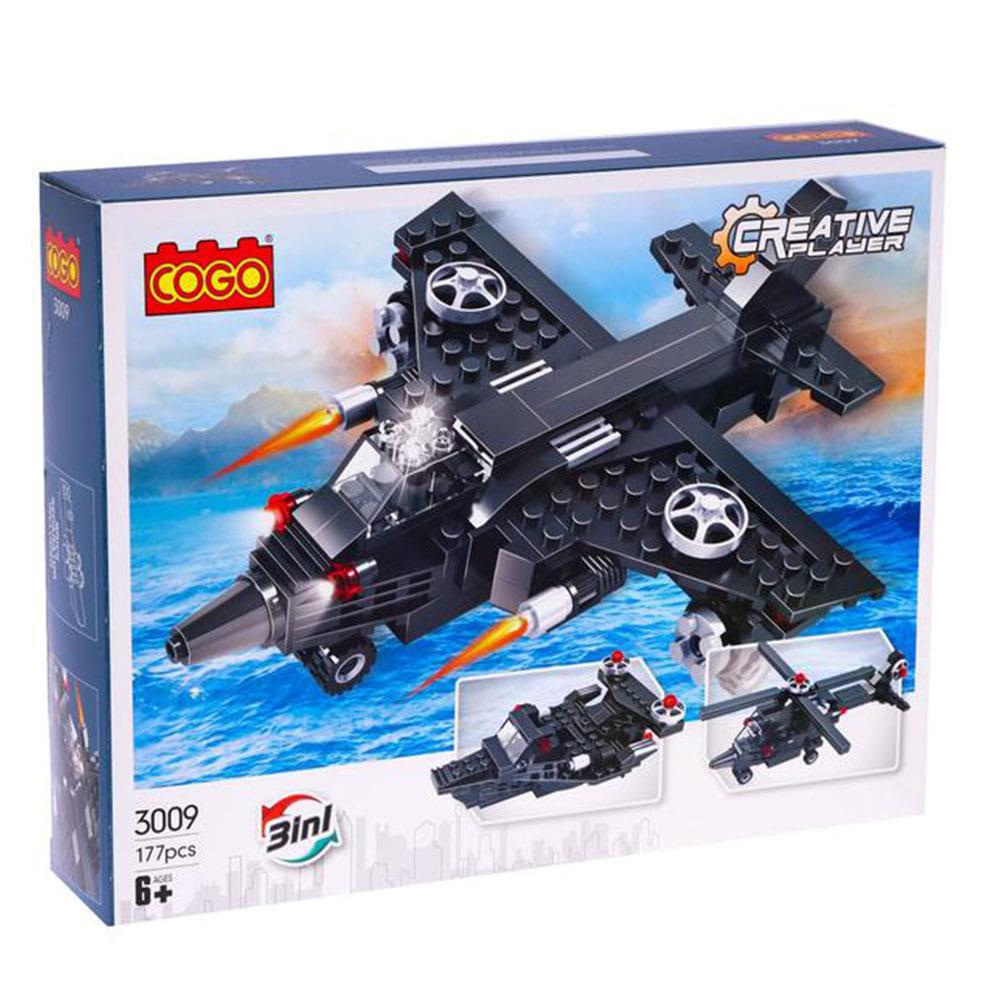 Bloques Cogo Jet 3 en 1 de 177 Piezas