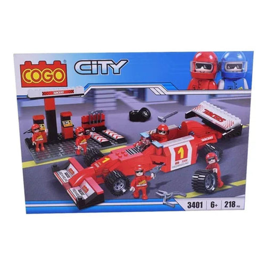 Bloques Cogo Estación de Auto Formula 1 Con 218 Piezas
