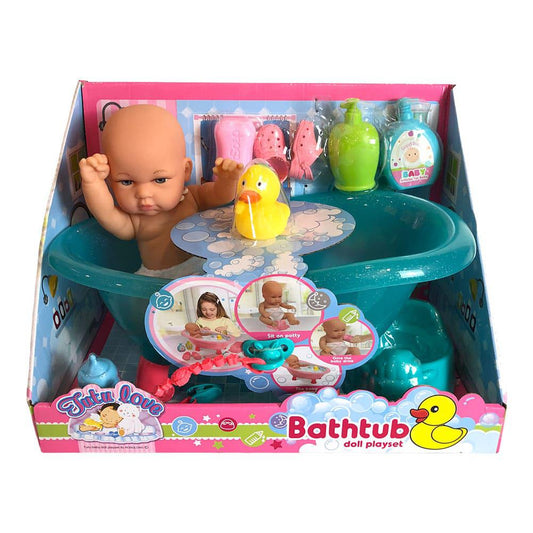 Muñeca Bebé Tutu Love Con Bañera