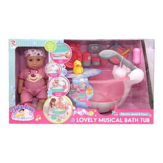 Muñeca Bebé Tutu Love Con Bañera y Accesorios