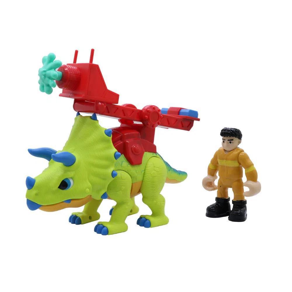 Dinosaurio Triceraptor Dino Mat Con Figura y Sonidos