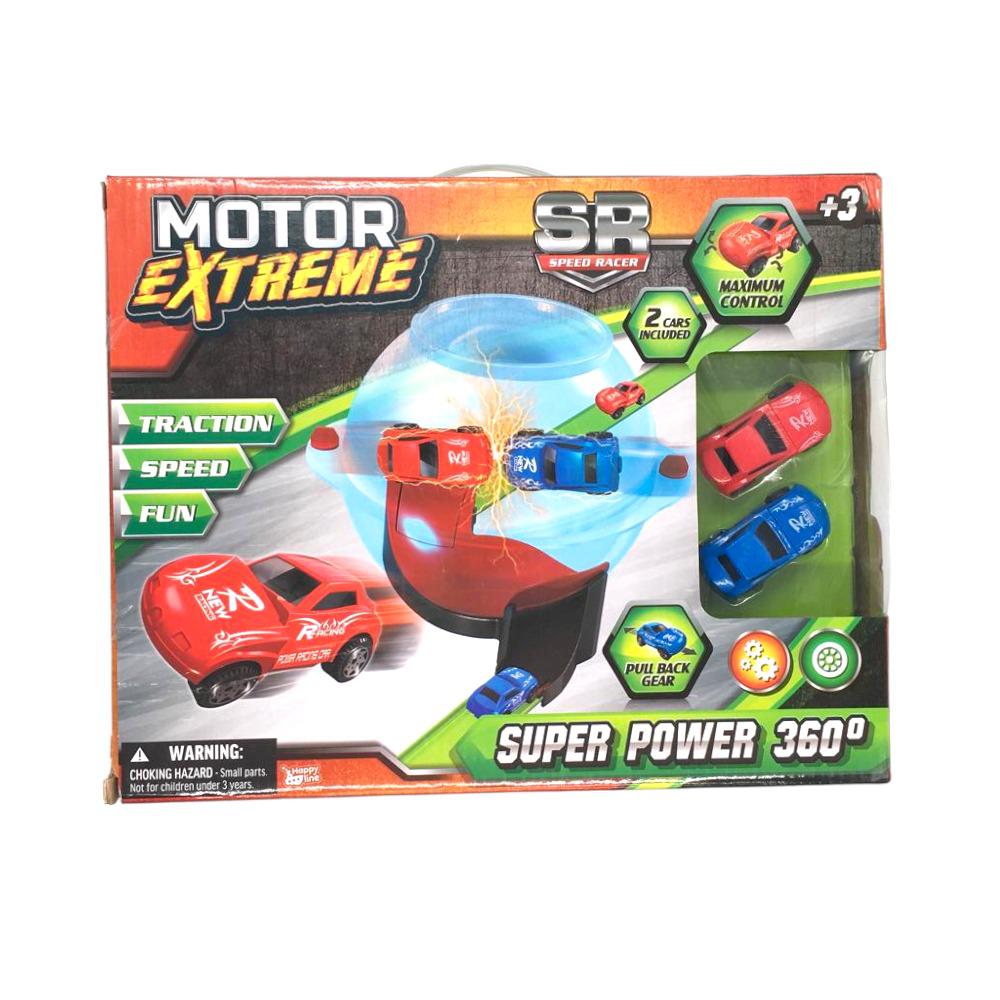 Pista Lanzador Con Autos Pull Back Motor Extreme