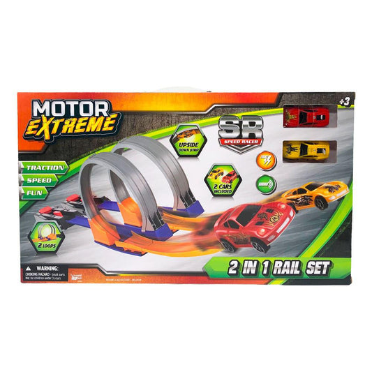 Pista Motor Extreme Con Lanzador y Autos