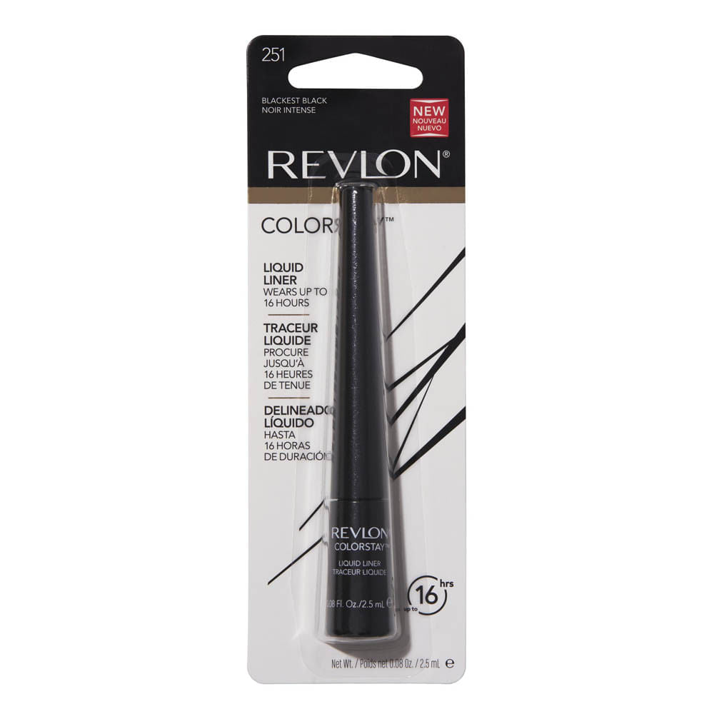Delineador de Ojos Líquido Revlon Colorstay Black