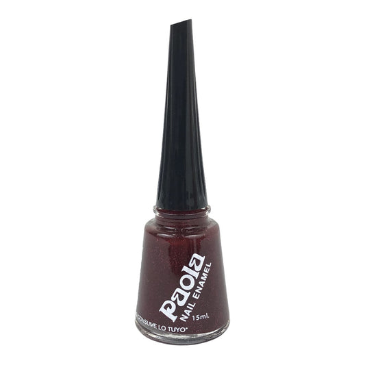 Esmalte Para Uñas Paola Rojo Escarcha 15 ml
